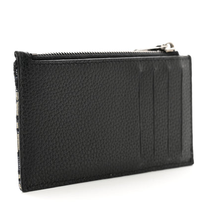 Christian Dior X KENNY SCHARF Oblique Canvas Embroidered Zip Card Holder Charcoal 3 of 7