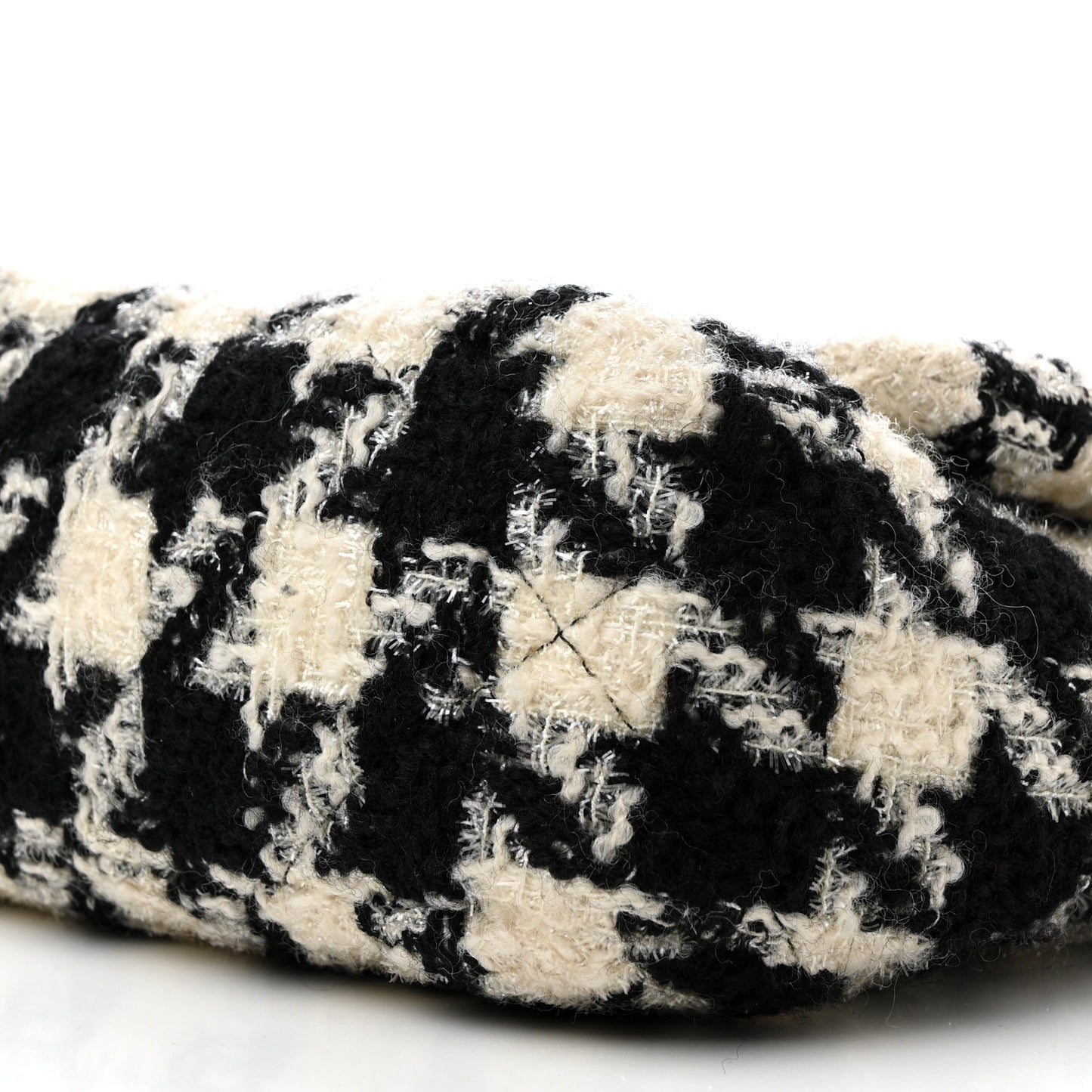 Tweed Quilted Medium Chanel 19 Flap Black Ecru White
