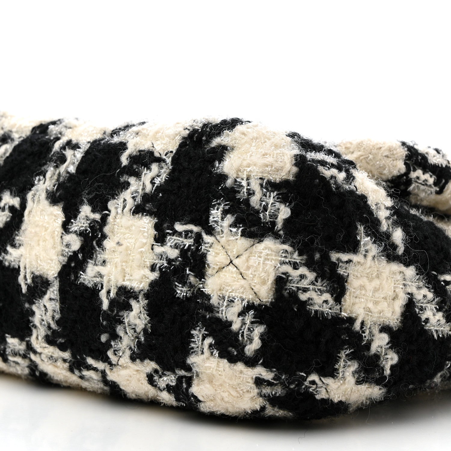 Chanel Tweed Quilted Medium Chanel 19 Flap Black Ecru White 10 of 13