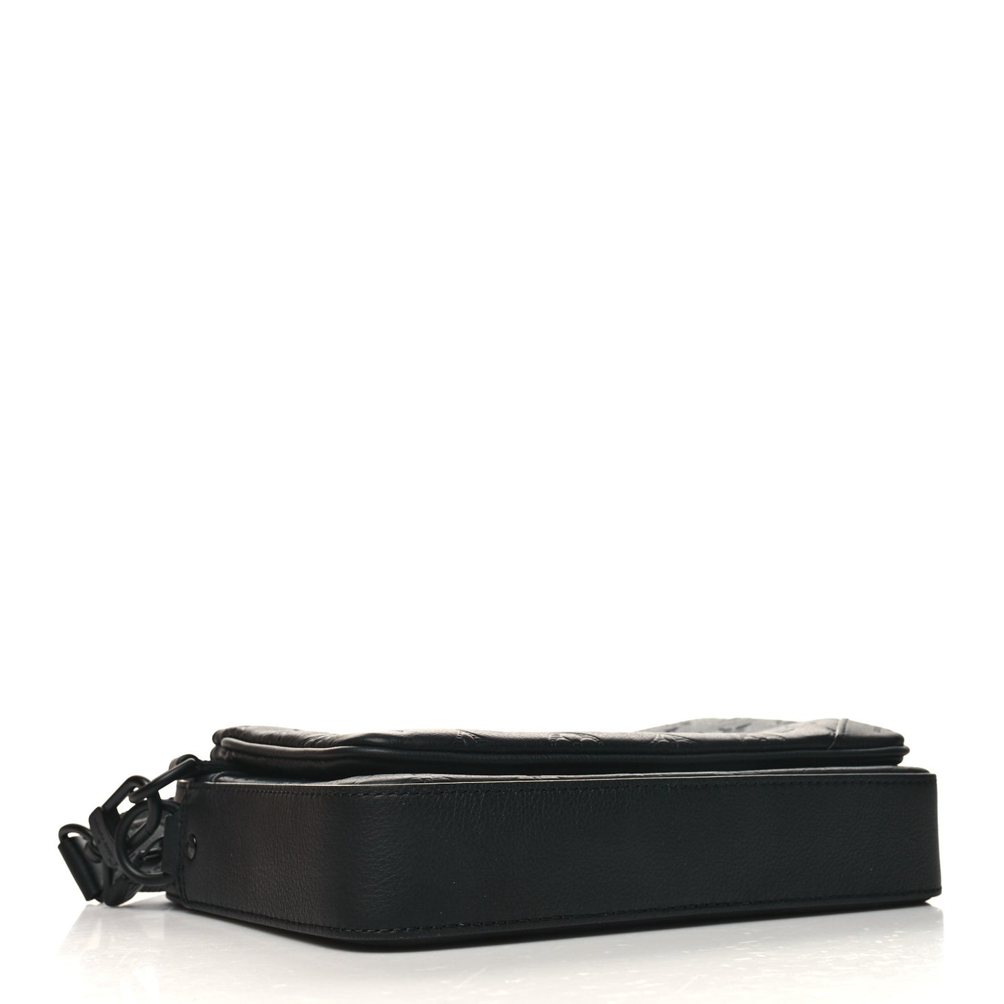 Calfskin Monogram Embossed Trio Messenger Black