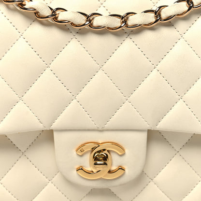 Chanel Lambskin Quilted Medium Double Flap White 8 of 13