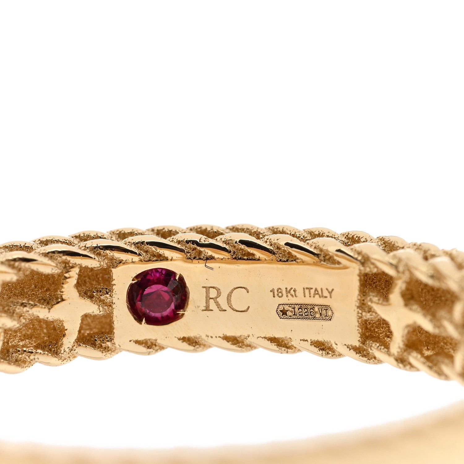 Roberto Coin 18K Yellow Gold Symphony Princess Ring 54 6.75 4 of 4