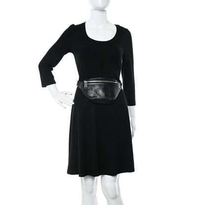 Gucci Calfskin GG Tennis Embossed Belt Bag Black 2 of 10
