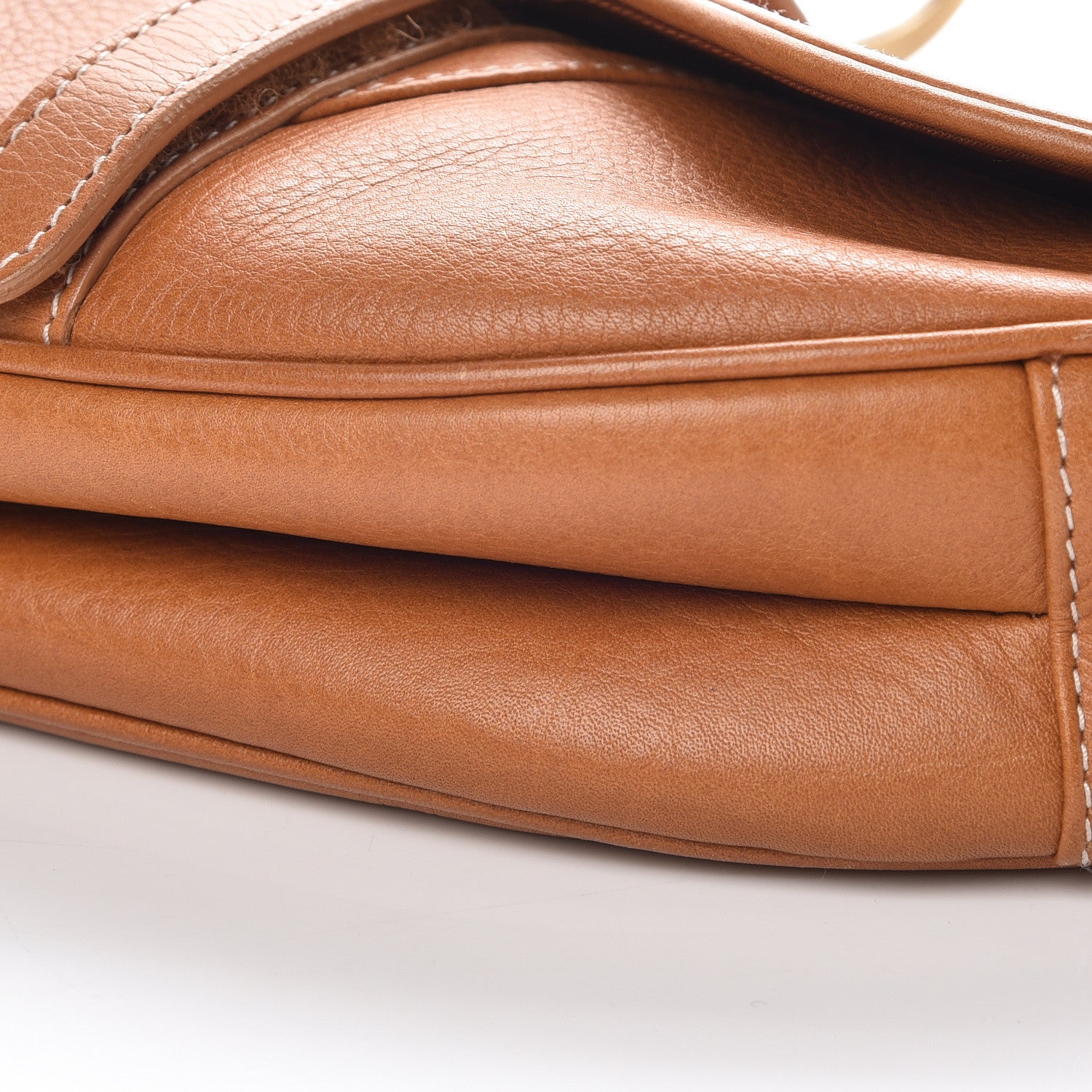 Christian Dior Calfskin Saddle Bag Tan 9 of 9