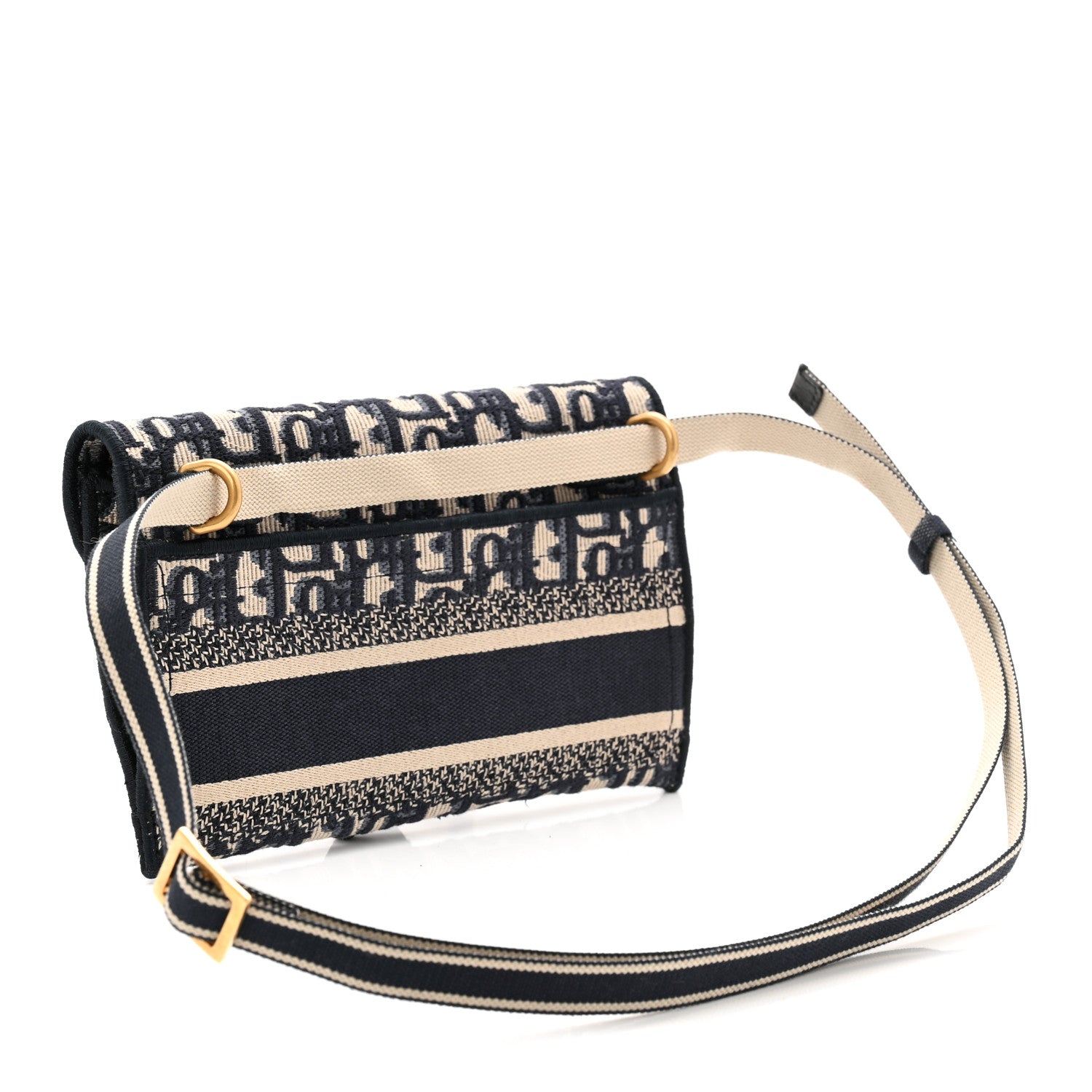 Christian Dior Oblique Slim Saddle Pouch Blue 3 of 11