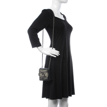 Chanel Iridescent Calfskin Marble Plexiglass Boy Brick Black 2 of 7