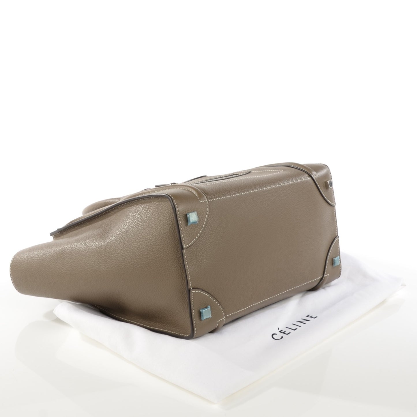 Drummed Calfskin Mini Luggage Souris