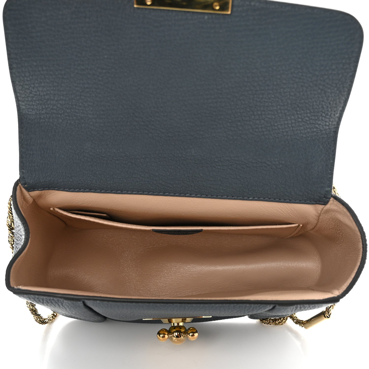 Chloe Goatskin Small Elsie Shoulder Bag Navy 5 of 10
