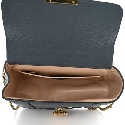 Chloe Goatskin Small Elsie Shoulder Bag Navy 5 of 10