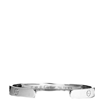 Cartier 18K White Gold LOVE Cuff Bracelet 17 3 of 5