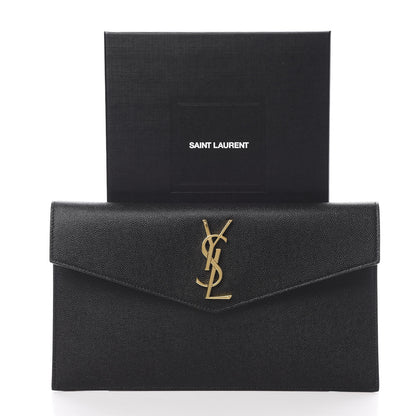 Saint Laurent Grain De Poudre Uptown Pouch Black 8 of 8