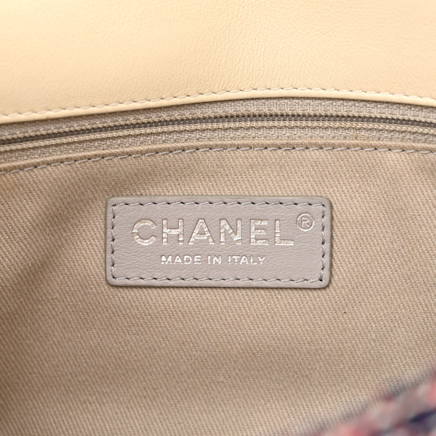 Tweed Quilted Medium Single Flap Blue Multicolor