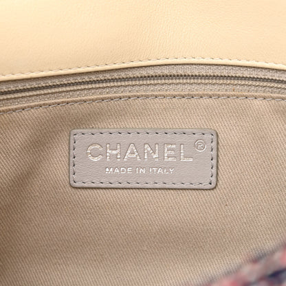 Chanel Tweed Quilted Medium Single Flap Blue Multicolor 6 of 10