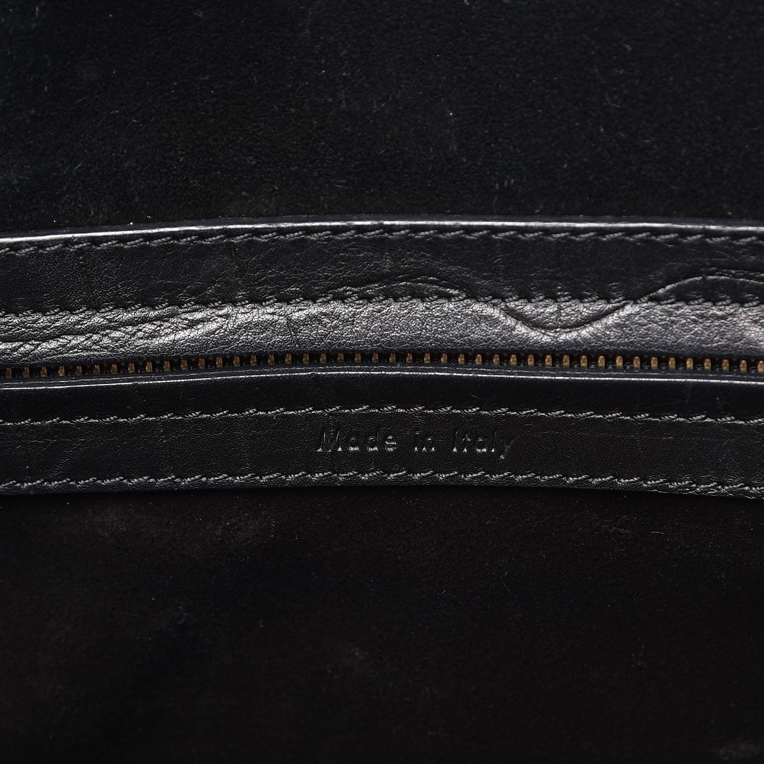 Celine Crocodile Embossed Calfskin Medium Phantom Luggage Black 8 of 11