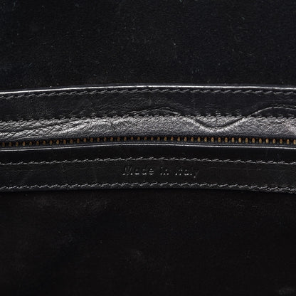 Celine Crocodile Embossed Calfskin Medium Phantom Luggage Black 8 of 11
