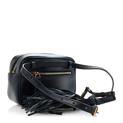 Saint Laurent Calfskin Matelasse Monogram Lou Belt Bag Black Deep Marine 3 of 11