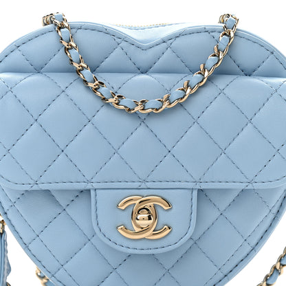 Chanel Lambskin Quilted CC In Love Heart Bag Light Blue 7 of 10