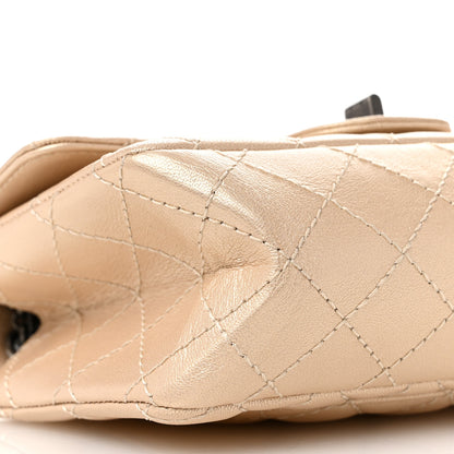Chanel Metallic Sheepskin Quilted 2.55 Reissue Mini Flap Beige 9 of 11