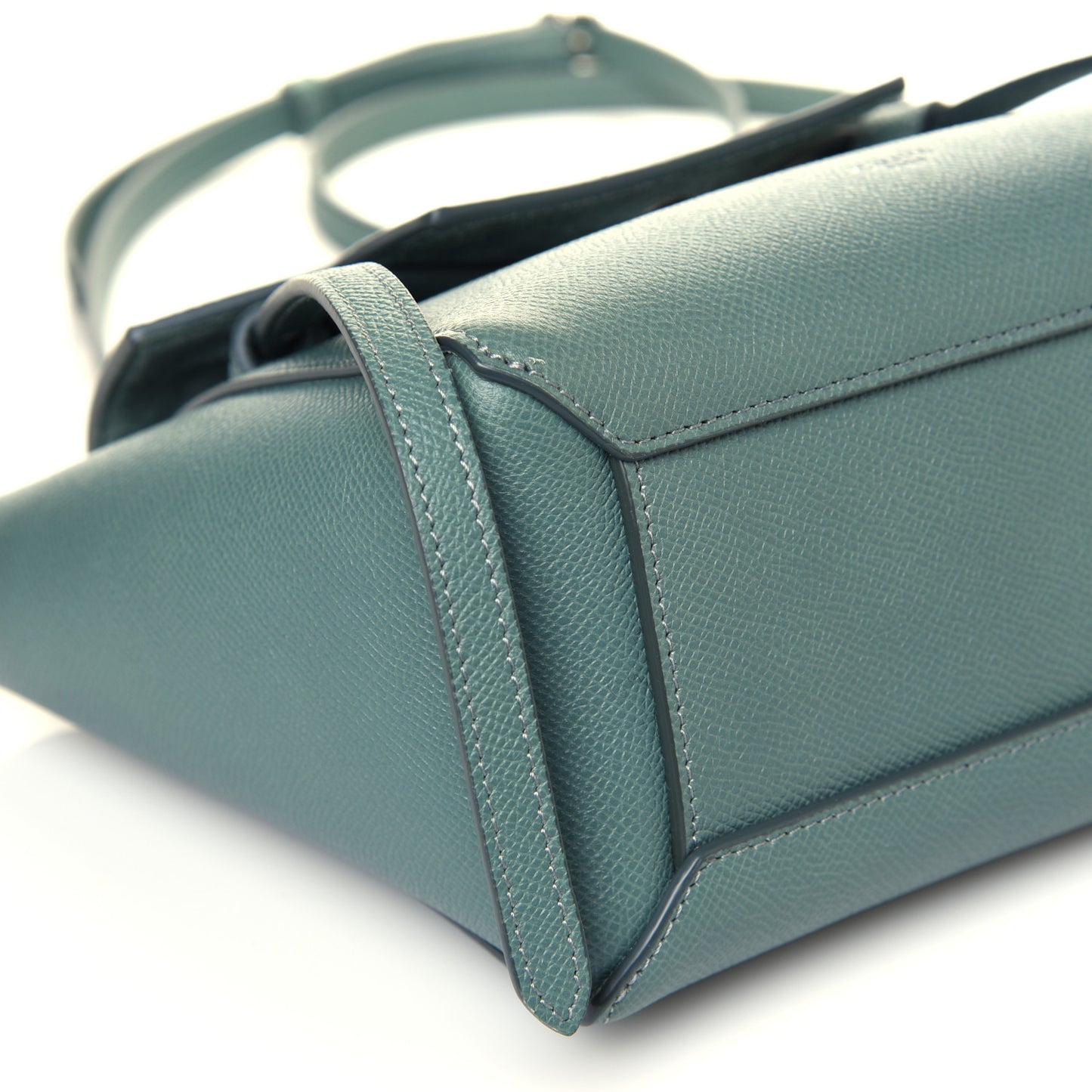 Grained Calfskin Nano Belt Bag Celadon