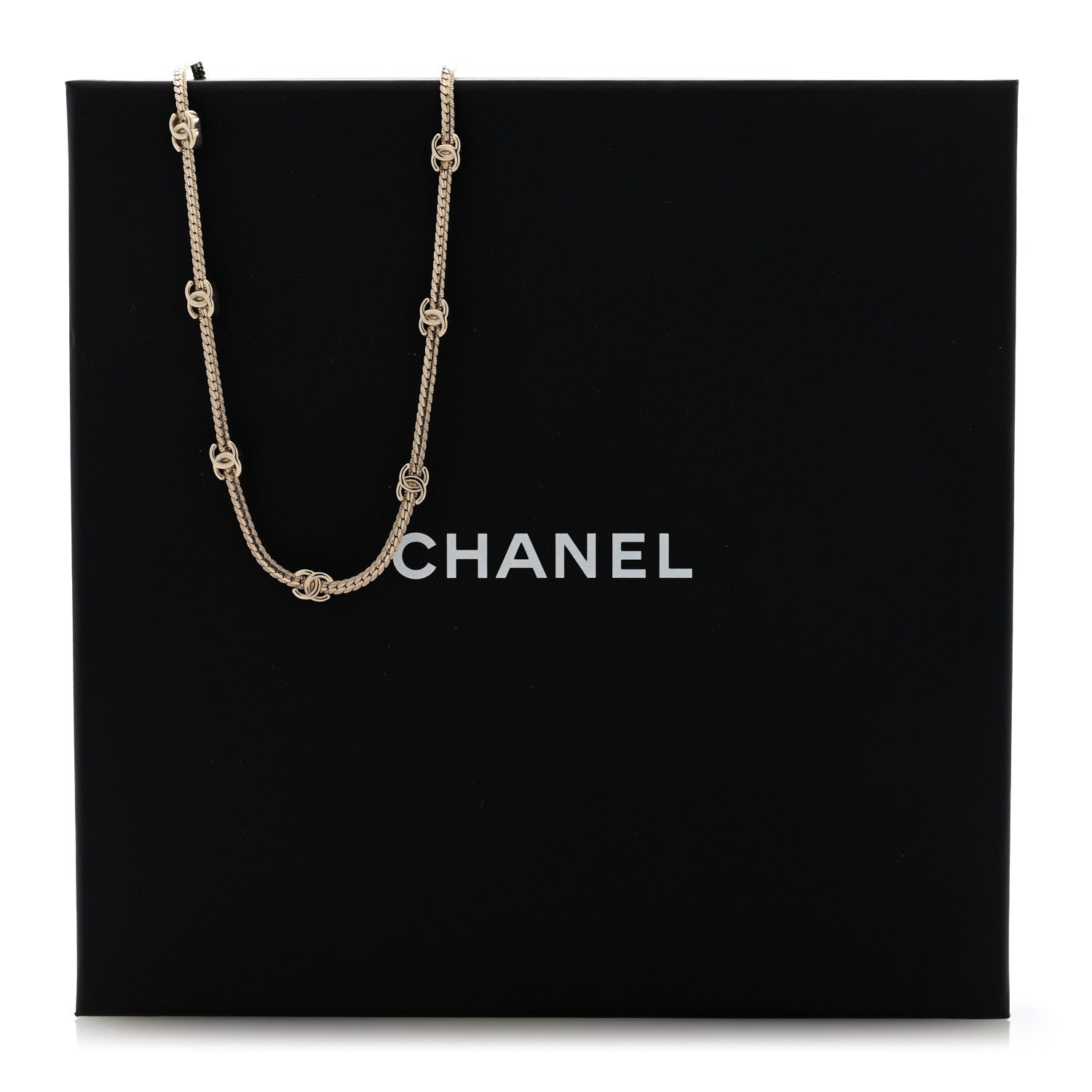 Chanel Metal CC Short Chain Necklace Gold 5 of 5