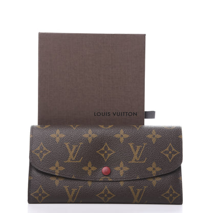 Louis Vuitton Monogram Emilie Wallet Red 10 of 11