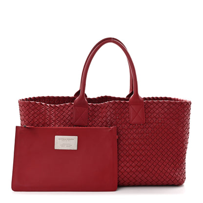 Bottega Veneta Lambskin Intreccio Medium Cabat Rust 3 of 12