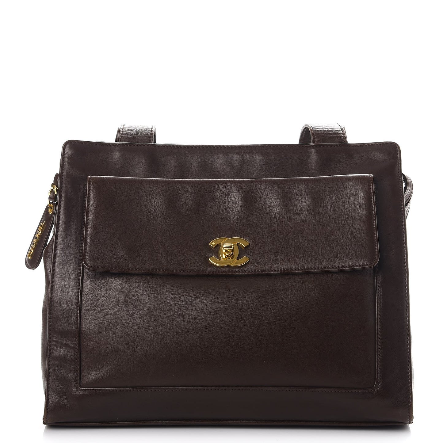 Lambskin CC Tote Brown