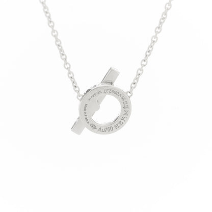 Hermes 18K White Gold Diamond Finesse Pendant Necklace 5 of 6
