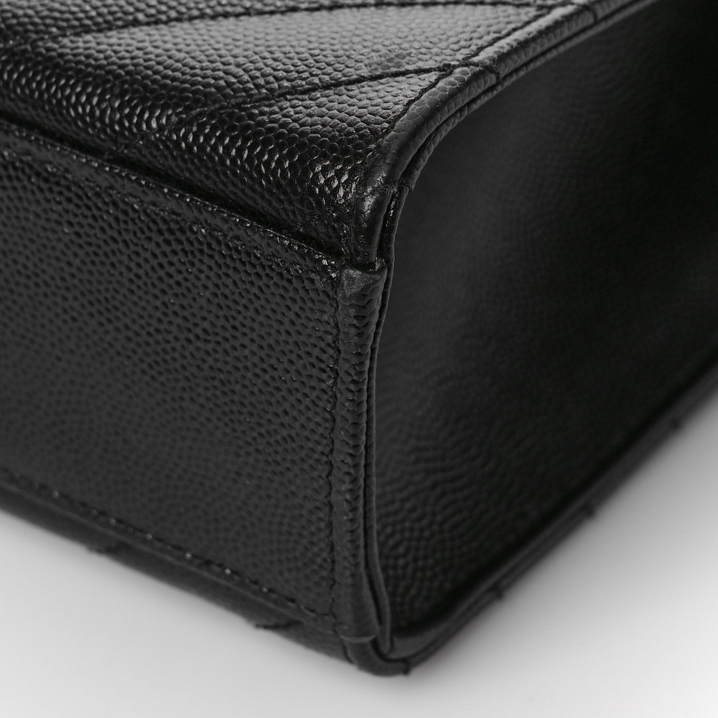 Grain De Poudre Matelasse Chevron Large Monogram Satchel Black