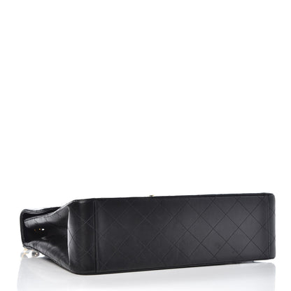 Chanel Lambskin Quilted XL Jumbo Single Flap Black 4 of 8