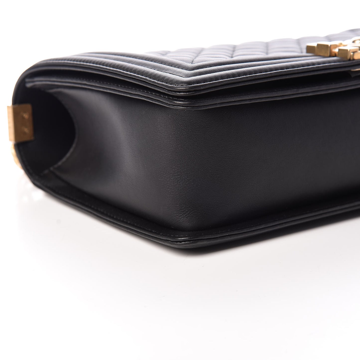 Calfskin Quilted New Medium Boy Flap Black