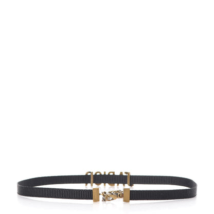 Christian Dior Grosgrain Ribbon J'Adior Logo Choker Necklace Black 3 of 5