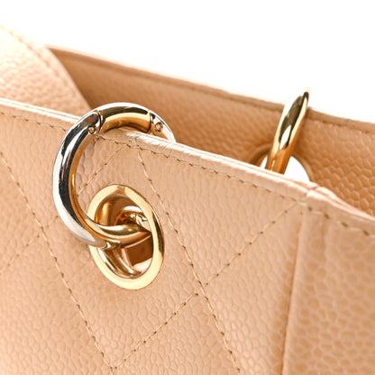 Chanel Caviar Quilted Petit Shopping Tote PST Dark Beige 14 of 14