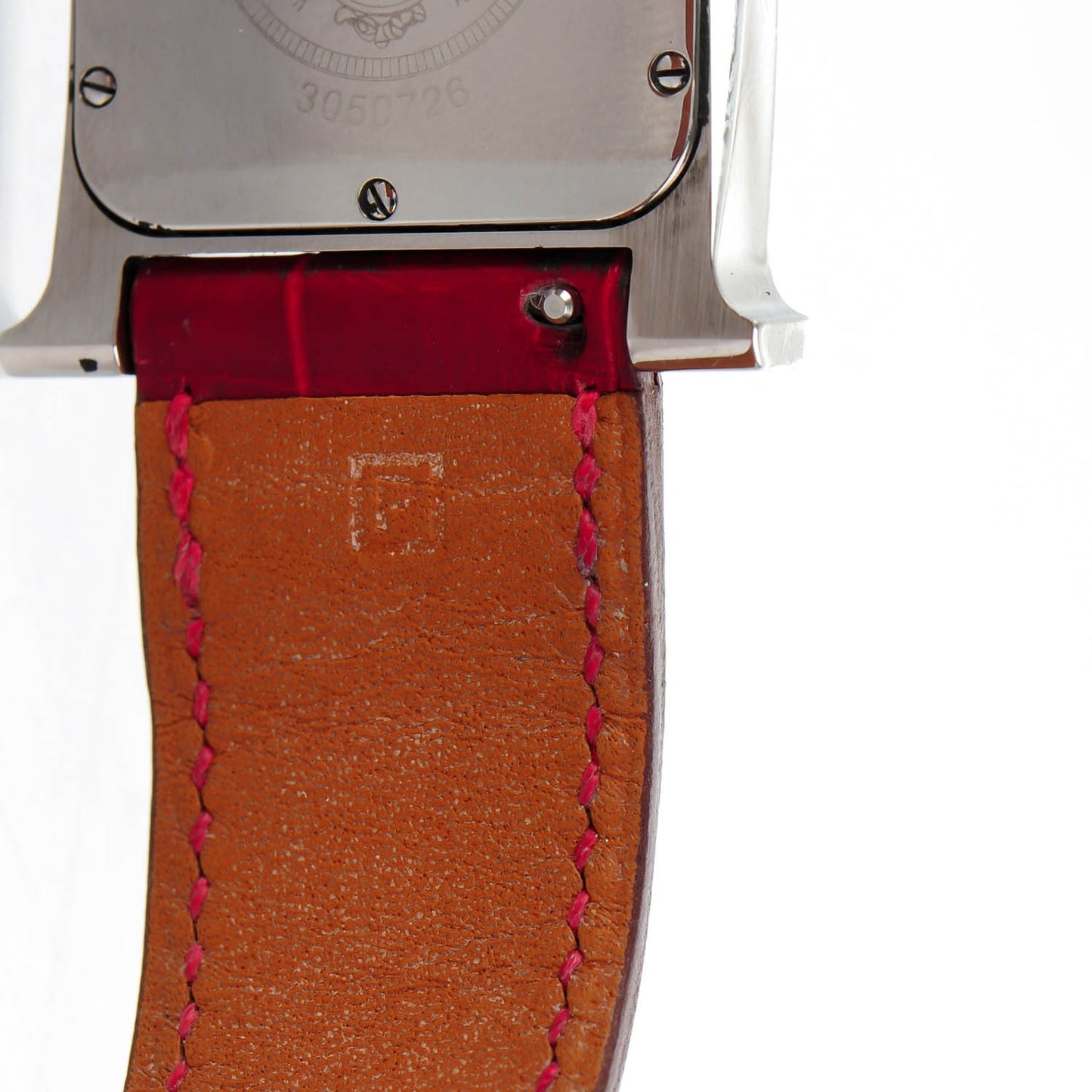 Stainless Steel Alligator Diamond 26mm Heure H Hour Quartz Watch Rouge Casaque