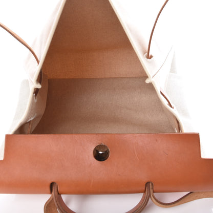 Hermes Toile Vache Calfskin Herbag 40 GM Natural 5 of 9