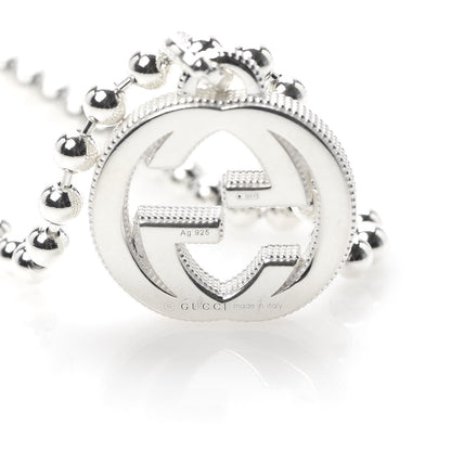 Gucci Sterling Silver Boule Interlocking G Pendant Necklace 6 of 7