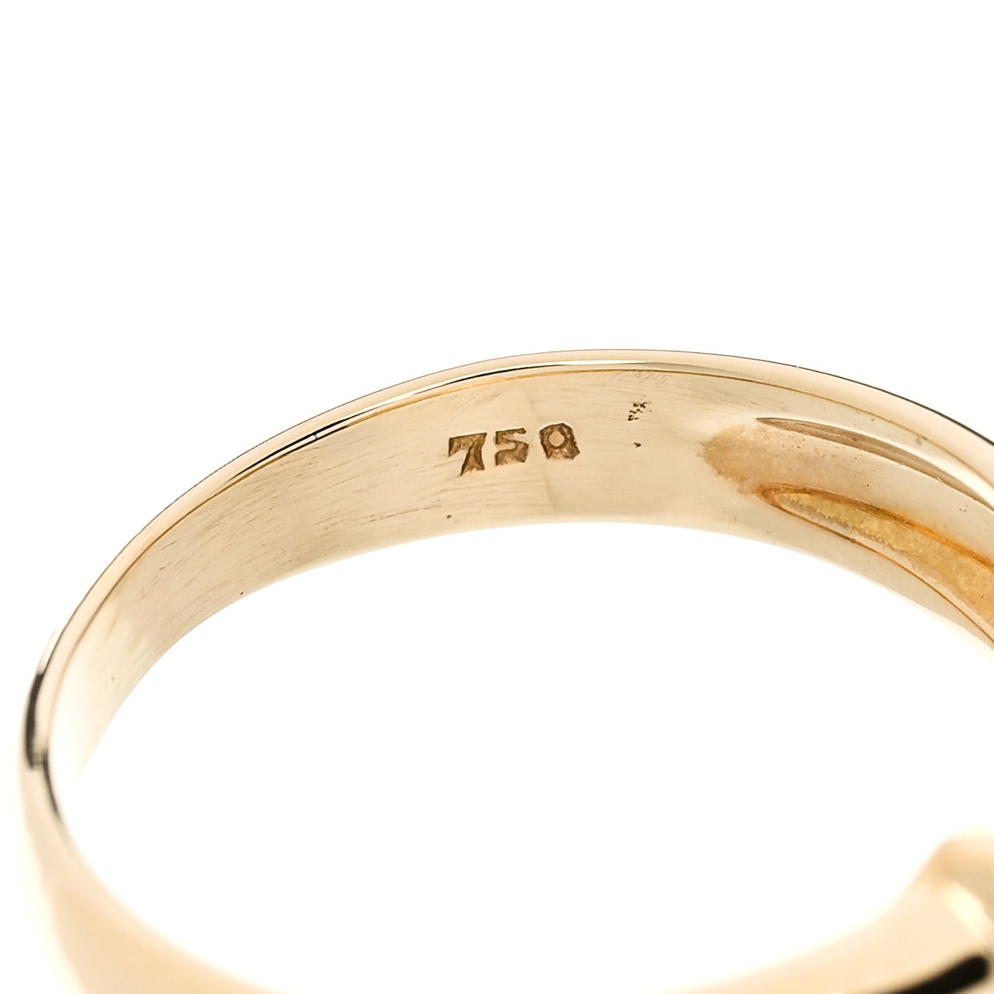 18K Yellow Gold Blue Sapphire Baguette Ring 51 5.75
