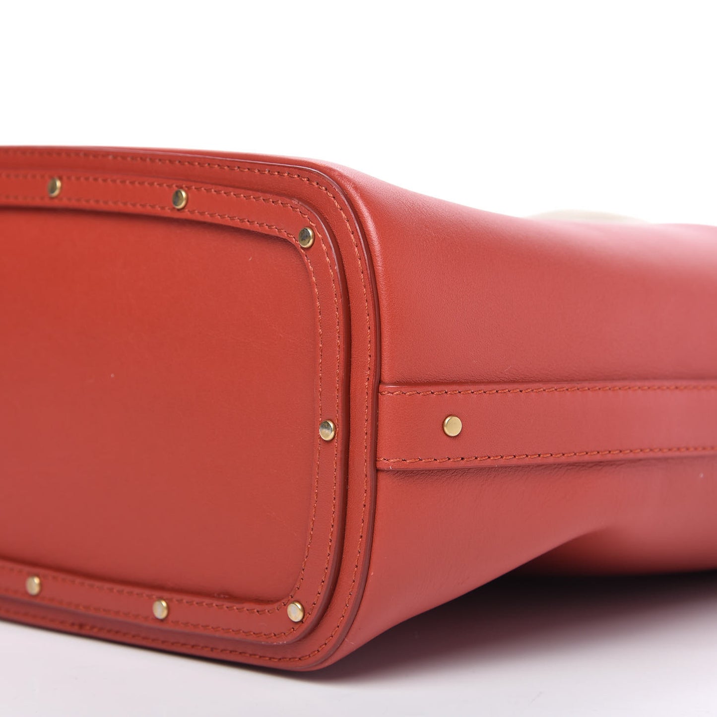 Smooth Calfskin Medium Roy Bucket Bag Earthy Red