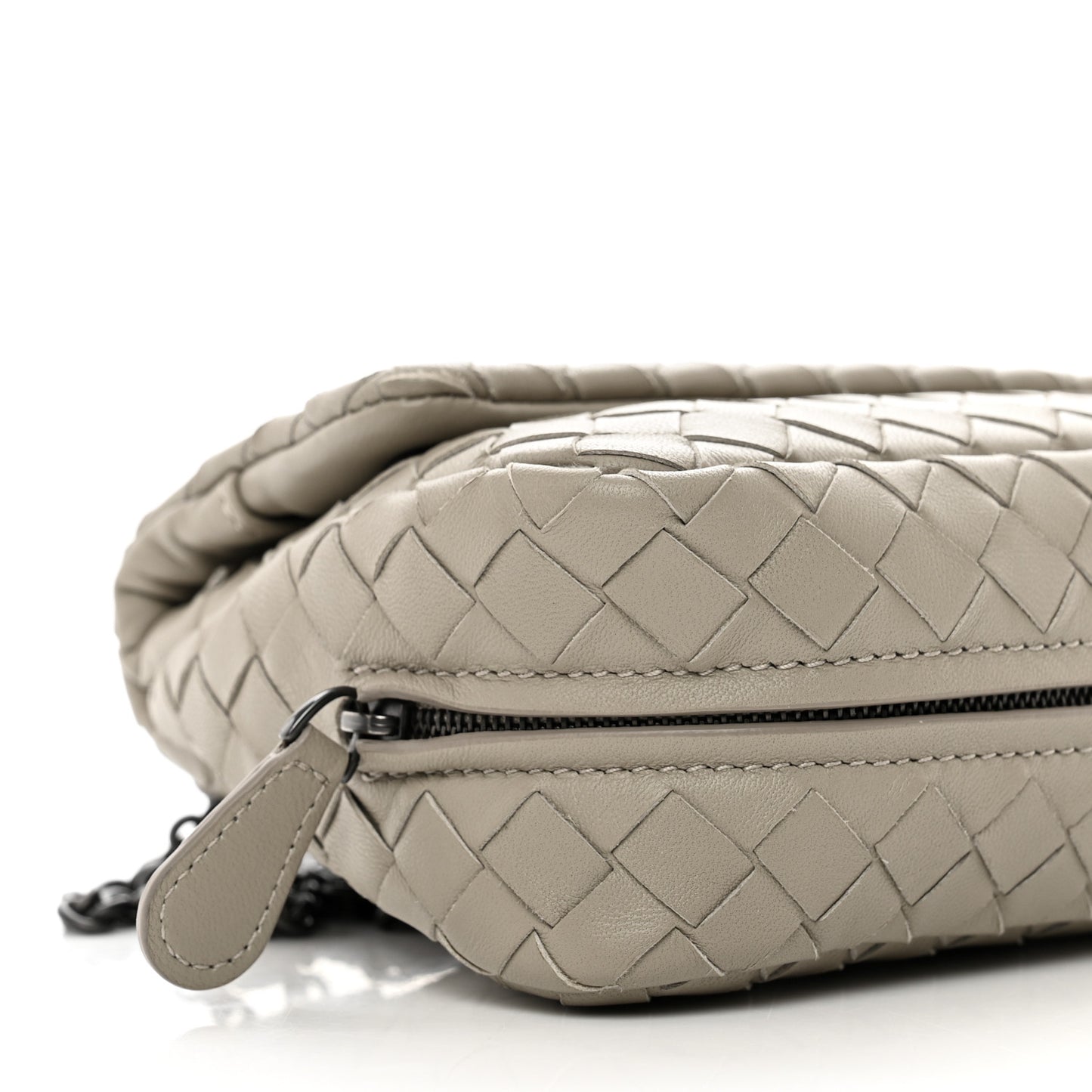 Nappa Intrecciato Chain Messenger Fume