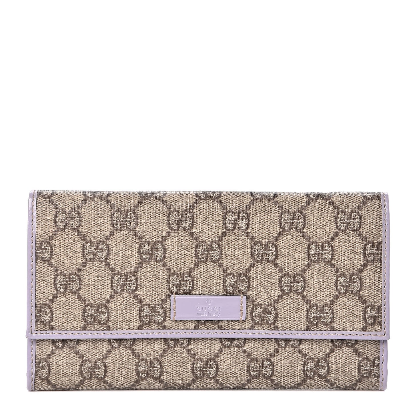 GG Plus Monogram Joy Continental Flap Wallet Lilac
