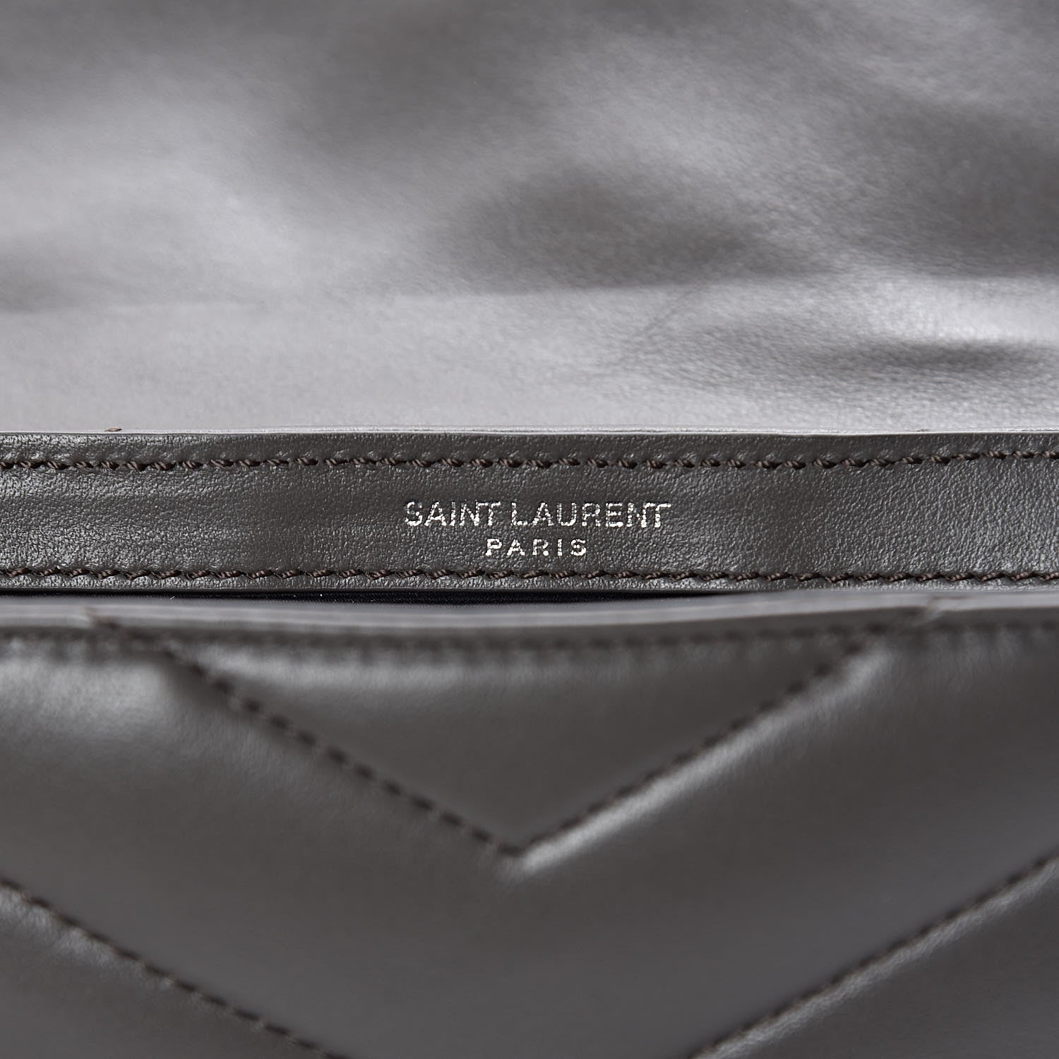Saint Laurent Calfskin Y Quilted Monogram Loulou Flap Bag Earth 6 of 10