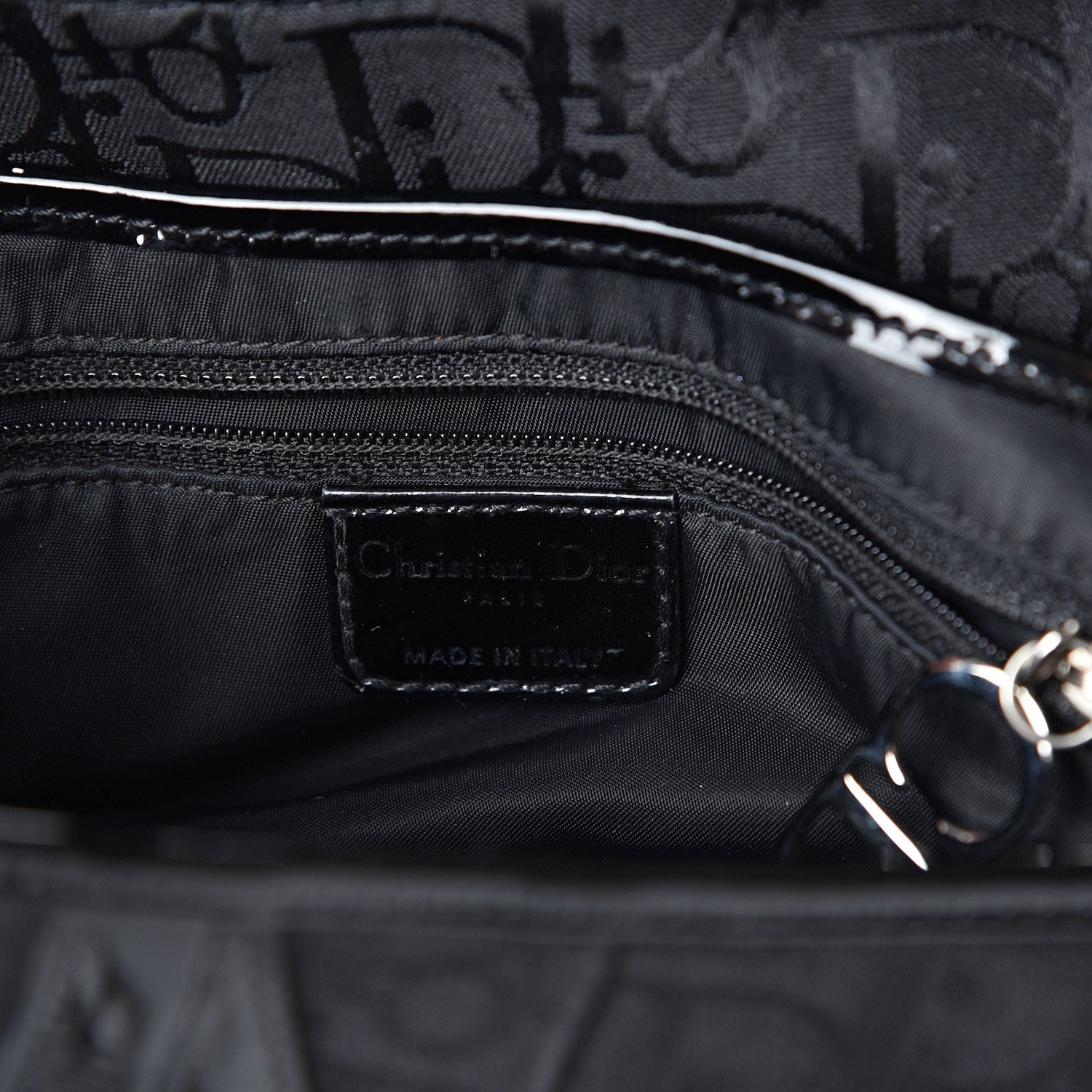 Christian Dior Monogram Saddle Bag Black 5 of 7