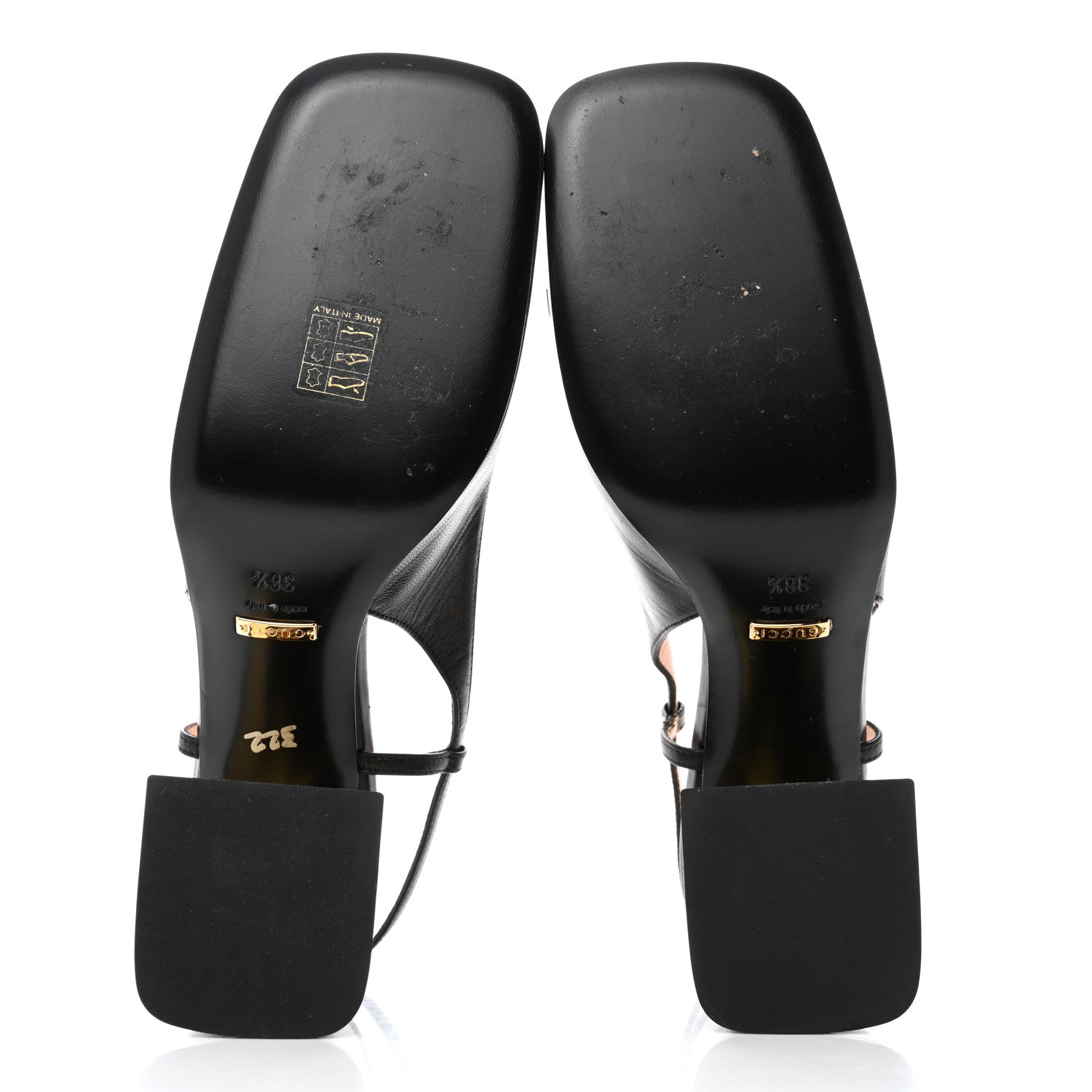 Gucci Malaga Kid Horsebit 75mm Slingback Pumps 38.5 Black 5 of 7