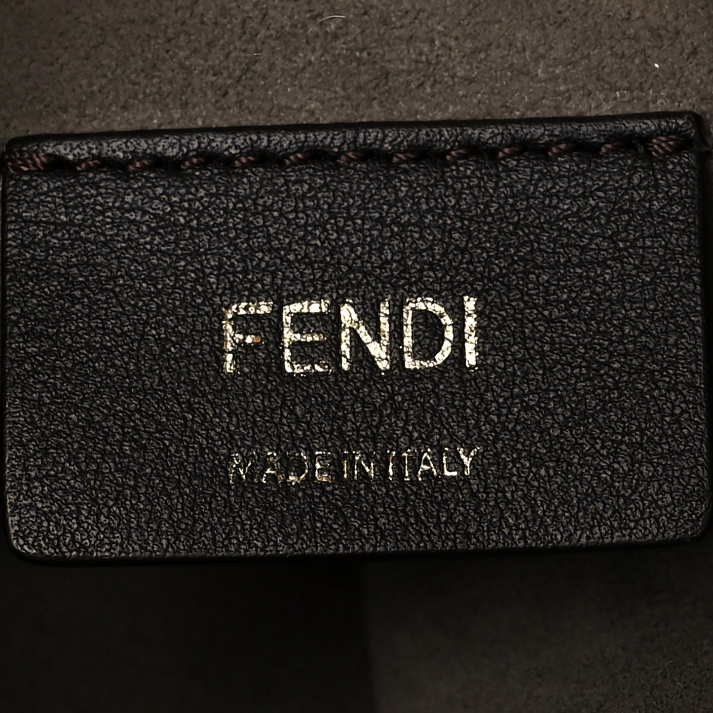 Vitello Cristallo Nature F is Fendi FF 1974 Embossed Mini Mon Tresor Bucket Bag Cuoio