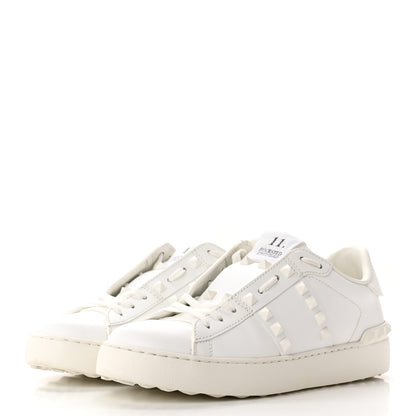 Valentino Garavani Calfskin Rockstud Untitled Open Sneakers 37 White 3 of 15