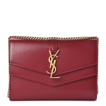 Saint Laurent Smooth Calfskin Monogram Sulpice Chain Wallet Amaretto 1 of 11