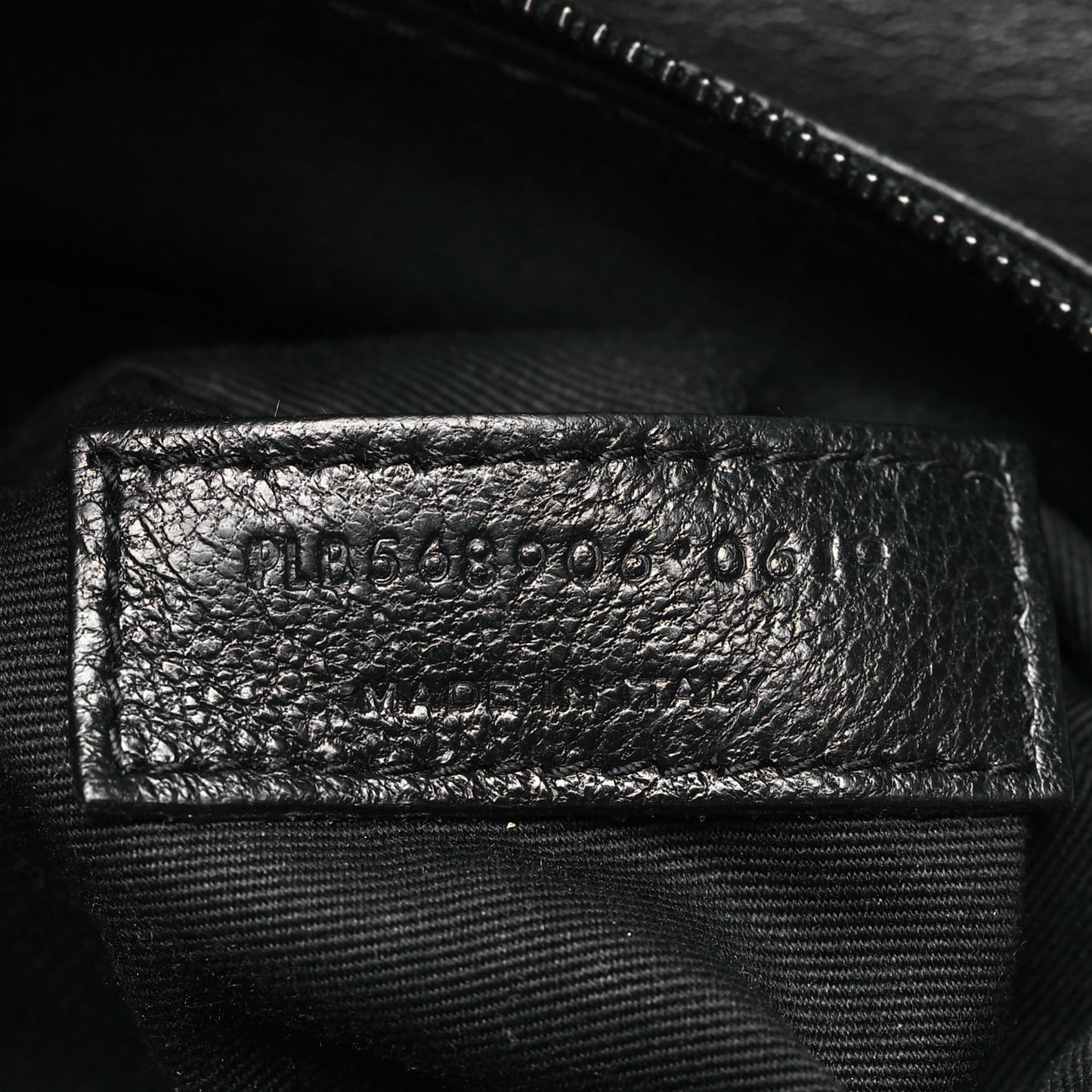 Lambskin Diamond Quilted Monogram Angie Chain Bag Black