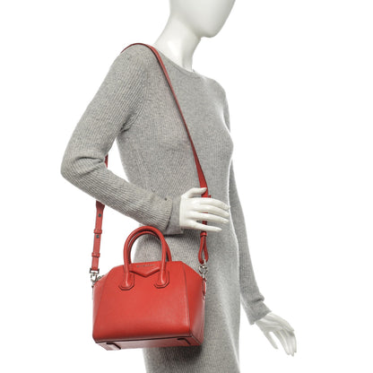 Givenchy Sugar Goatskin Mini Antigona Red 2 of 7