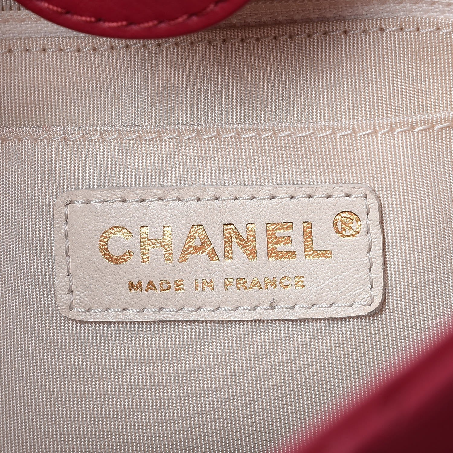 Chanel Grained Calfskin Stitched Supple Rock Shopping Tote Burgundy 6 of 12
