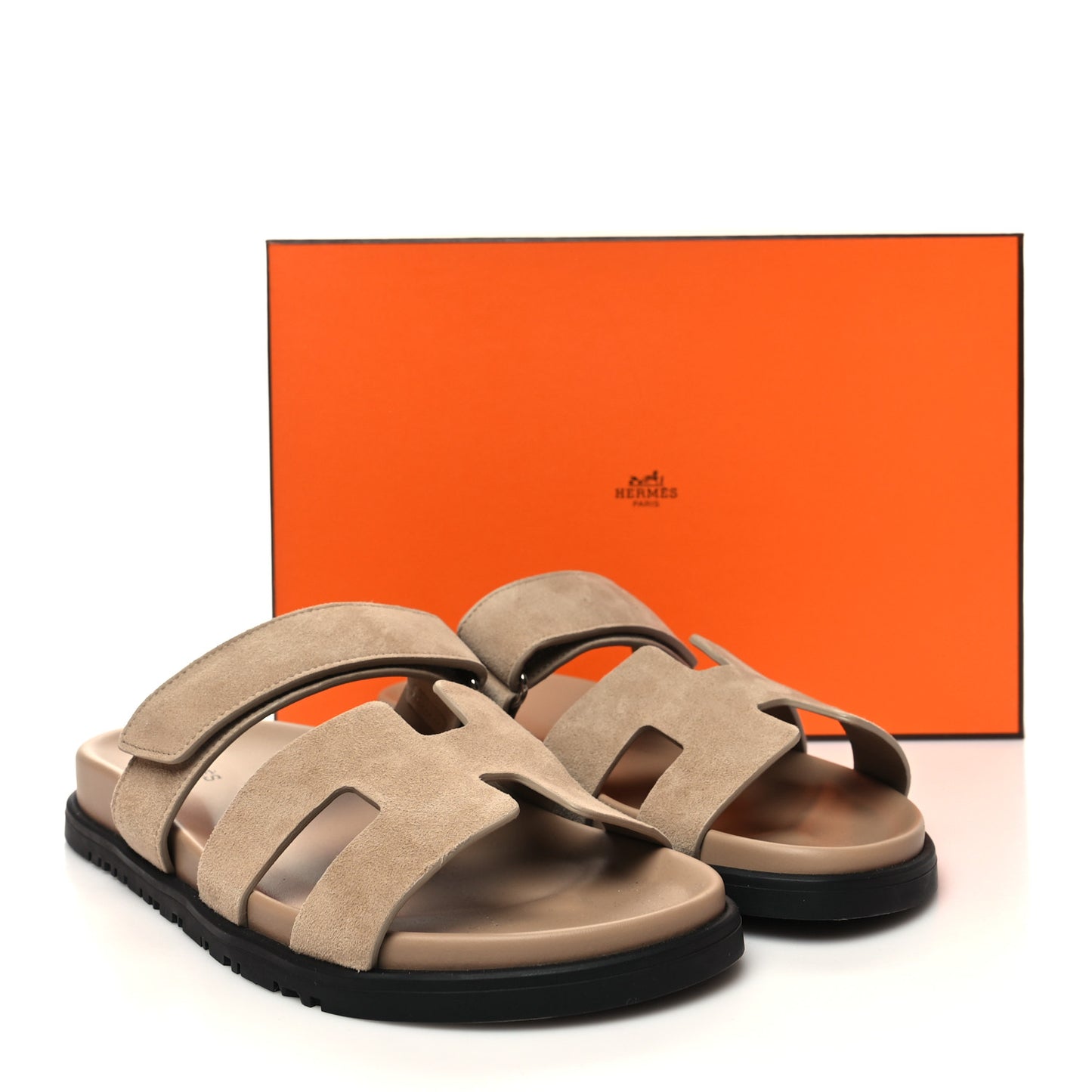 Suede Goatskin Womens Chypre Sandals 38 Beige Argile